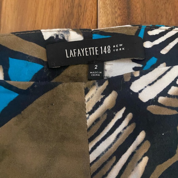 EUC Lafayette 148 New York Pant Tribal Print Size 2 - Picture 2 of 8